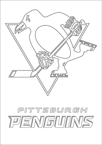 Pittsburgh Penguins Logo Coloring Page